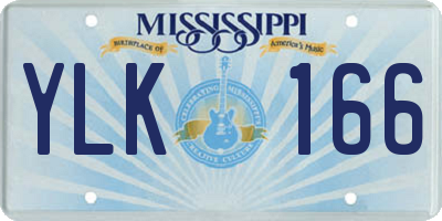 MS license plate YLK166