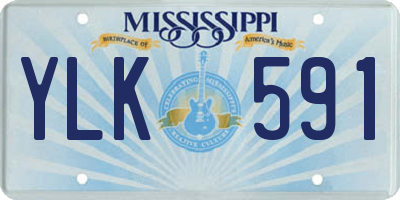 MS license plate YLK591