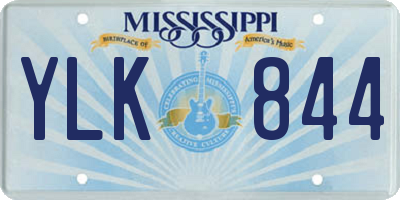 MS license plate YLK844