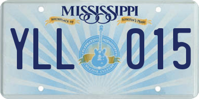 MS license plate YLL015