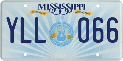MS license plate YLL066