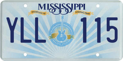 MS license plate YLL115