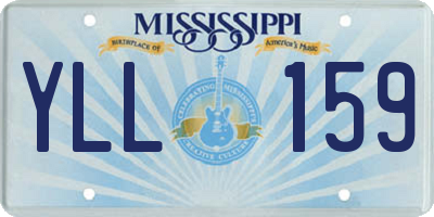 MS license plate YLL159