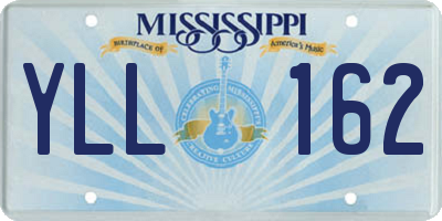 MS license plate YLL162