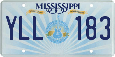 MS license plate YLL183