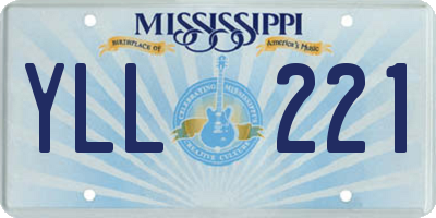 MS license plate YLL221