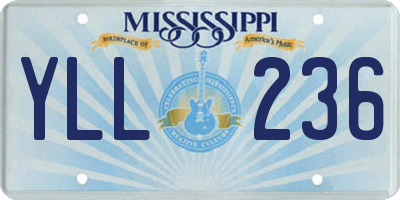 MS license plate YLL236