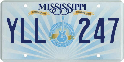 MS license plate YLL247