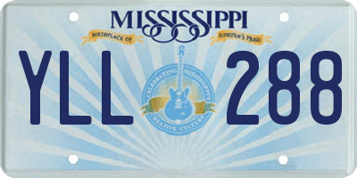MS license plate YLL288