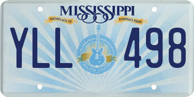 MS license plate YLL498