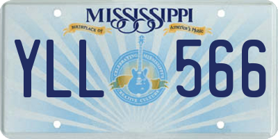 MS license plate YLL566