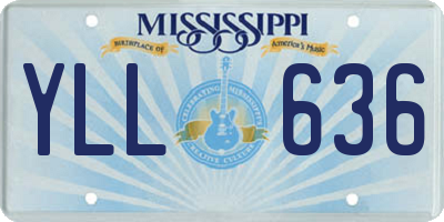MS license plate YLL636