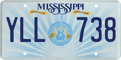 MS license plate YLL738