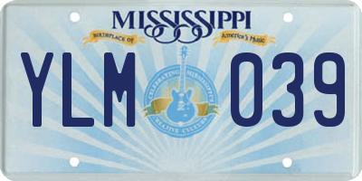 MS license plate YLM039