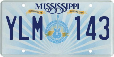 MS license plate YLM143