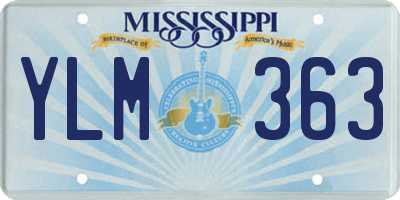 MS license plate YLM363
