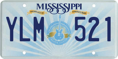 MS license plate YLM521