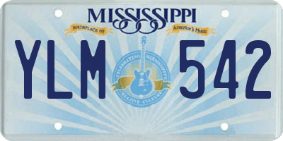MS license plate YLM542