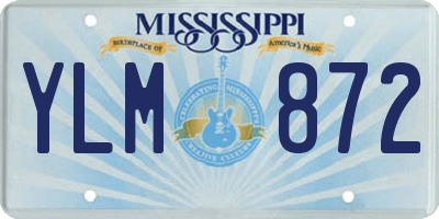 MS license plate YLM872