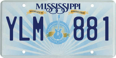 MS license plate YLM881