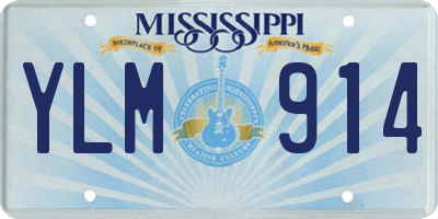 MS license plate YLM914