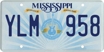 MS license plate YLM958