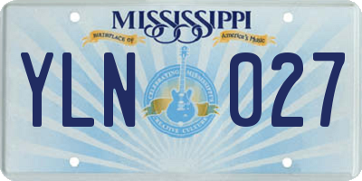 MS license plate YLN027