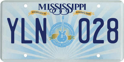 MS license plate YLN028