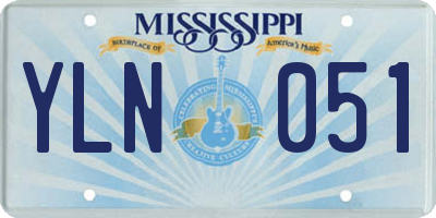 MS license plate YLN051