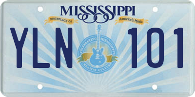 MS license plate YLN101