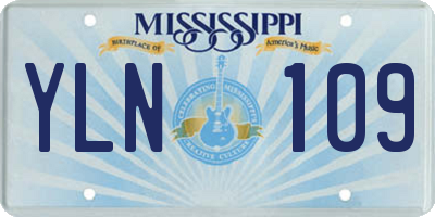 MS license plate YLN109