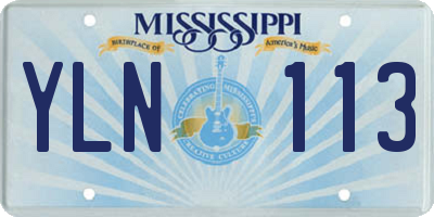MS license plate YLN113
