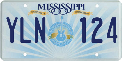 MS license plate YLN124