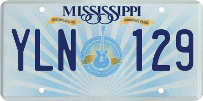 MS license plate YLN129