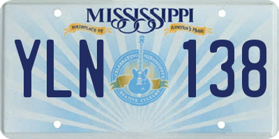 MS license plate YLN138