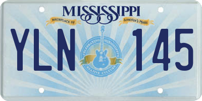 MS license plate YLN145