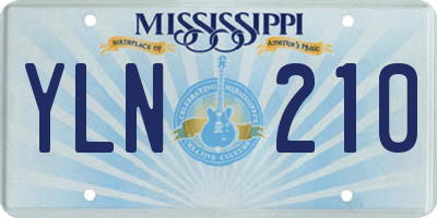 MS license plate YLN210