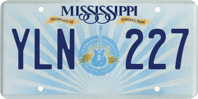 MS license plate YLN227
