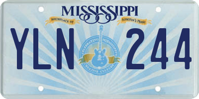 MS license plate YLN244