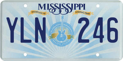 MS license plate YLN246