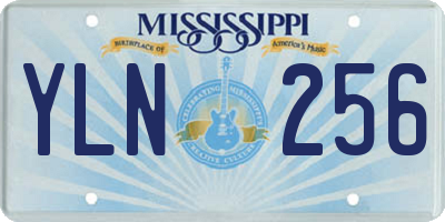 MS license plate YLN256