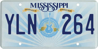 MS license plate YLN264