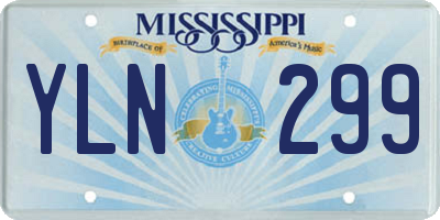 MS license plate YLN299
