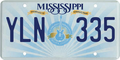 MS license plate YLN335