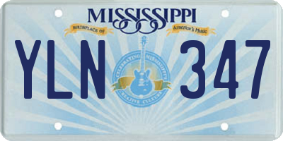 MS license plate YLN347