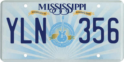 MS license plate YLN356