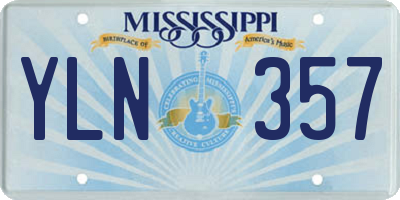 MS license plate YLN357