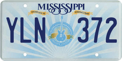 MS license plate YLN372