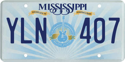 MS license plate YLN407