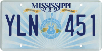 MS license plate YLN451